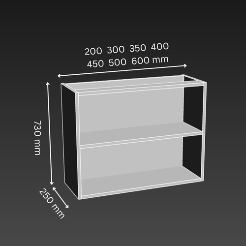 1 Door 2 Layer Kitchen Wall Cabinet - D250mm