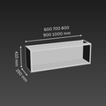 2 Door 1 Layer Kitchen Wall Cabinet - D250mm