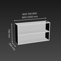 2 Door 2 Layer Kitchen Wall Cabinet - D250mm