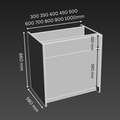 2 Drawer Ab Kitchen Base Cabinet - D580mm