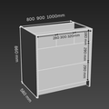 5 Drawer Mix Layer 3bb Kitchen Base Cabinet - D580mm