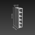 5 Layer Wine Rack Kitchen Wall Cabinet - D350mm