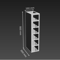 7 Layer Wine Rack Kitchen Wall Cabinet - D350mm