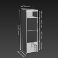 Double Oven 2 Drawer Kitchen Tower Cabinet - D600mm