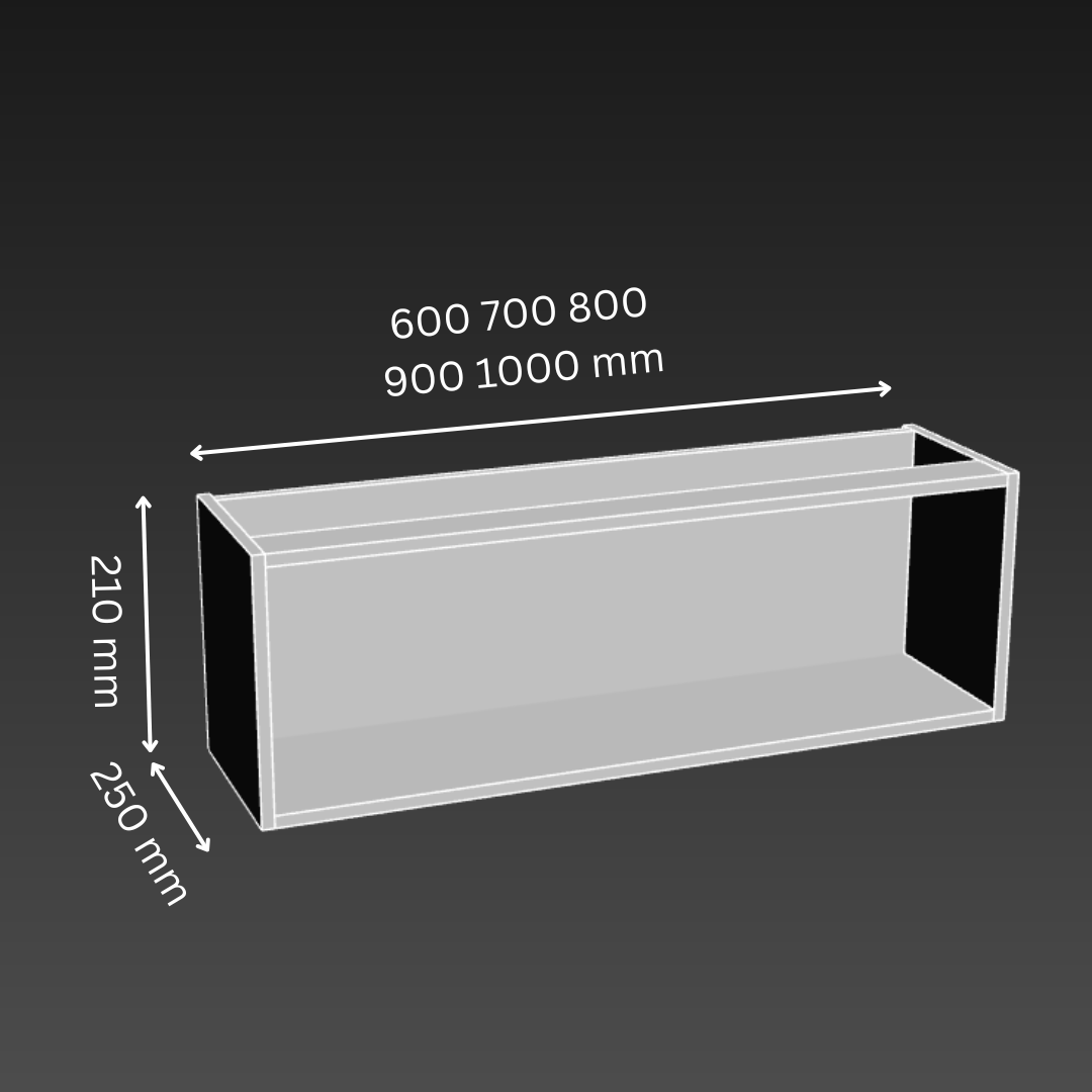 Open Shelves 1 Layer Kitchen Wall Cabinet - D250mm