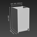 Pull-out Spice Rack Kitchen Base Cabinet - D580mm
